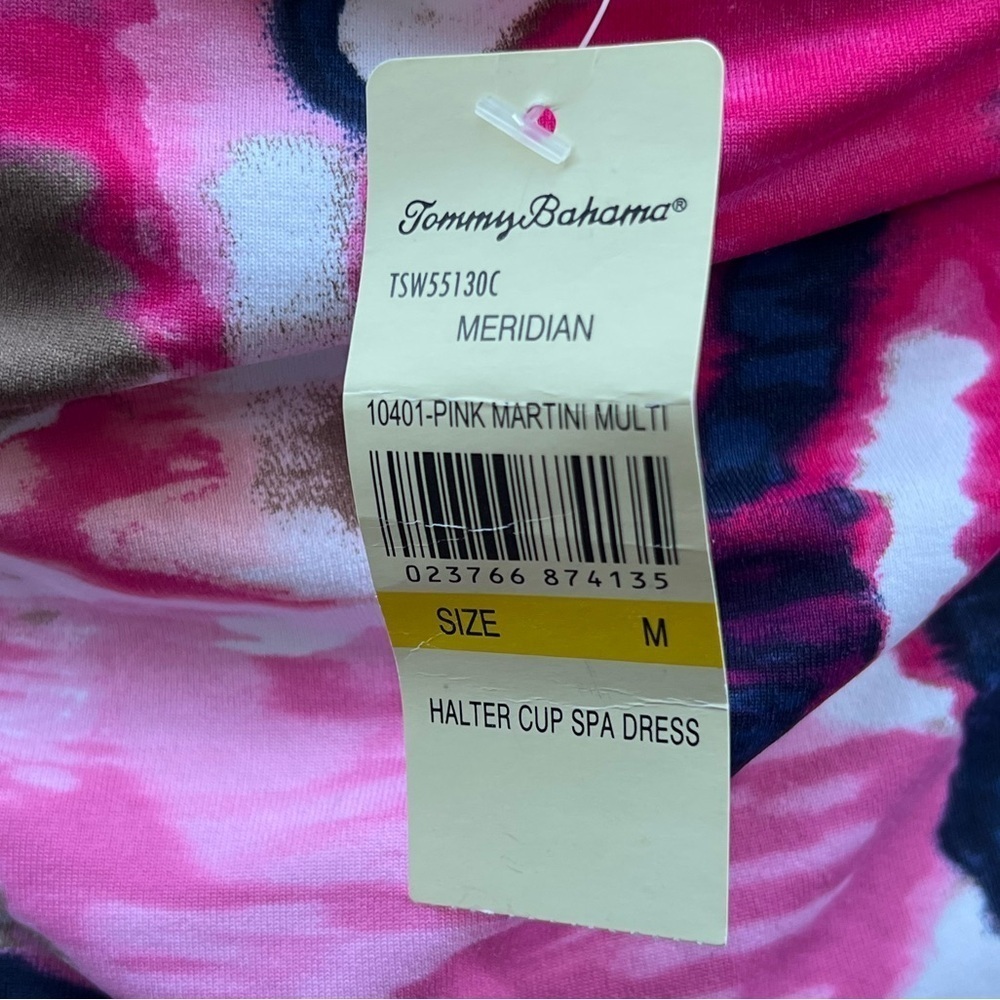 NWT Meridian Halter Cup Spa Dress Coverup Pink Martini Size Medium - Picture 8 of 10